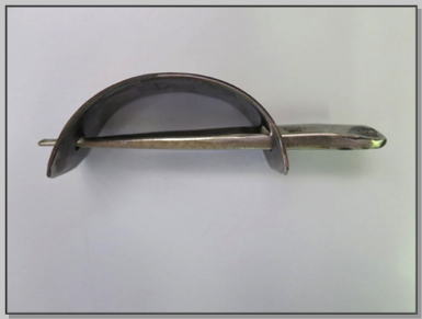 Hair Clip, stainless steel, 4" x 1" x 1" Hair Clip, stainless steel, 4" x 1" x 1"